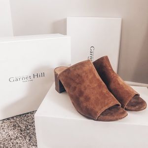 Garnet Hill | suede, open-toe, chunky heel shoe